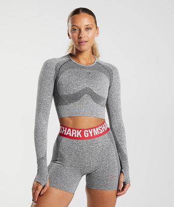 Dámské Long Sleeve Gymshark Flex Šedé | CZ 3514JPQ